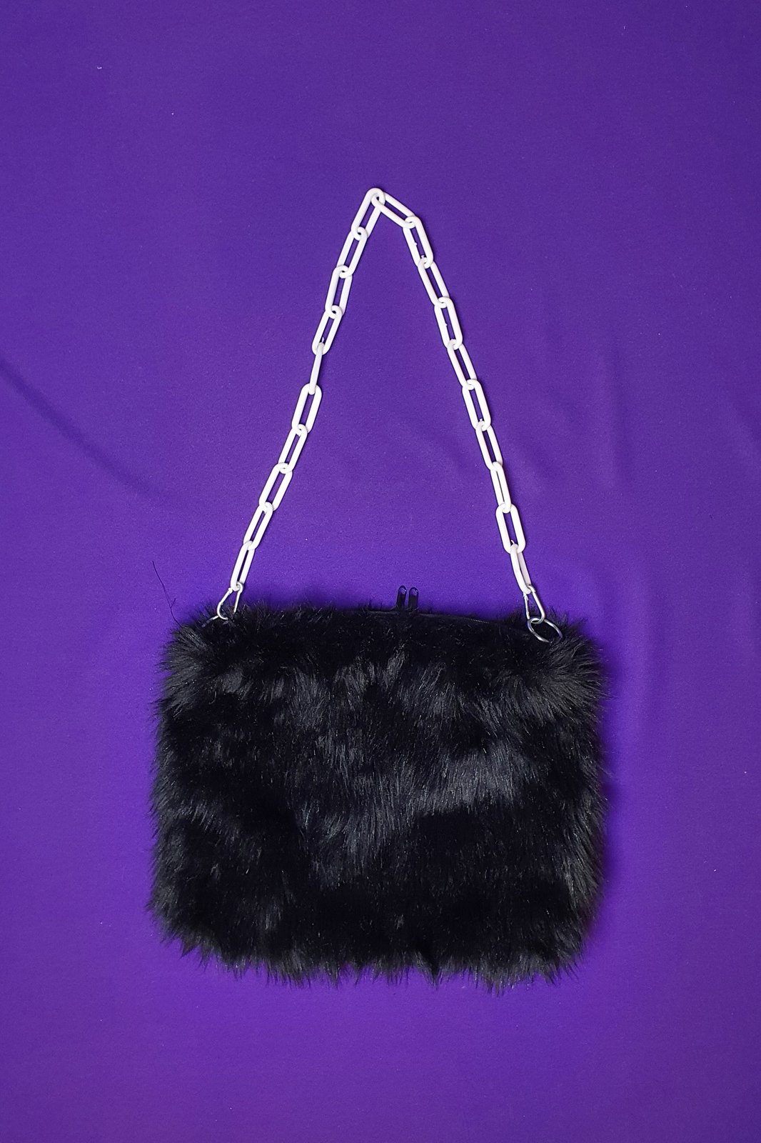 Black fur online bag